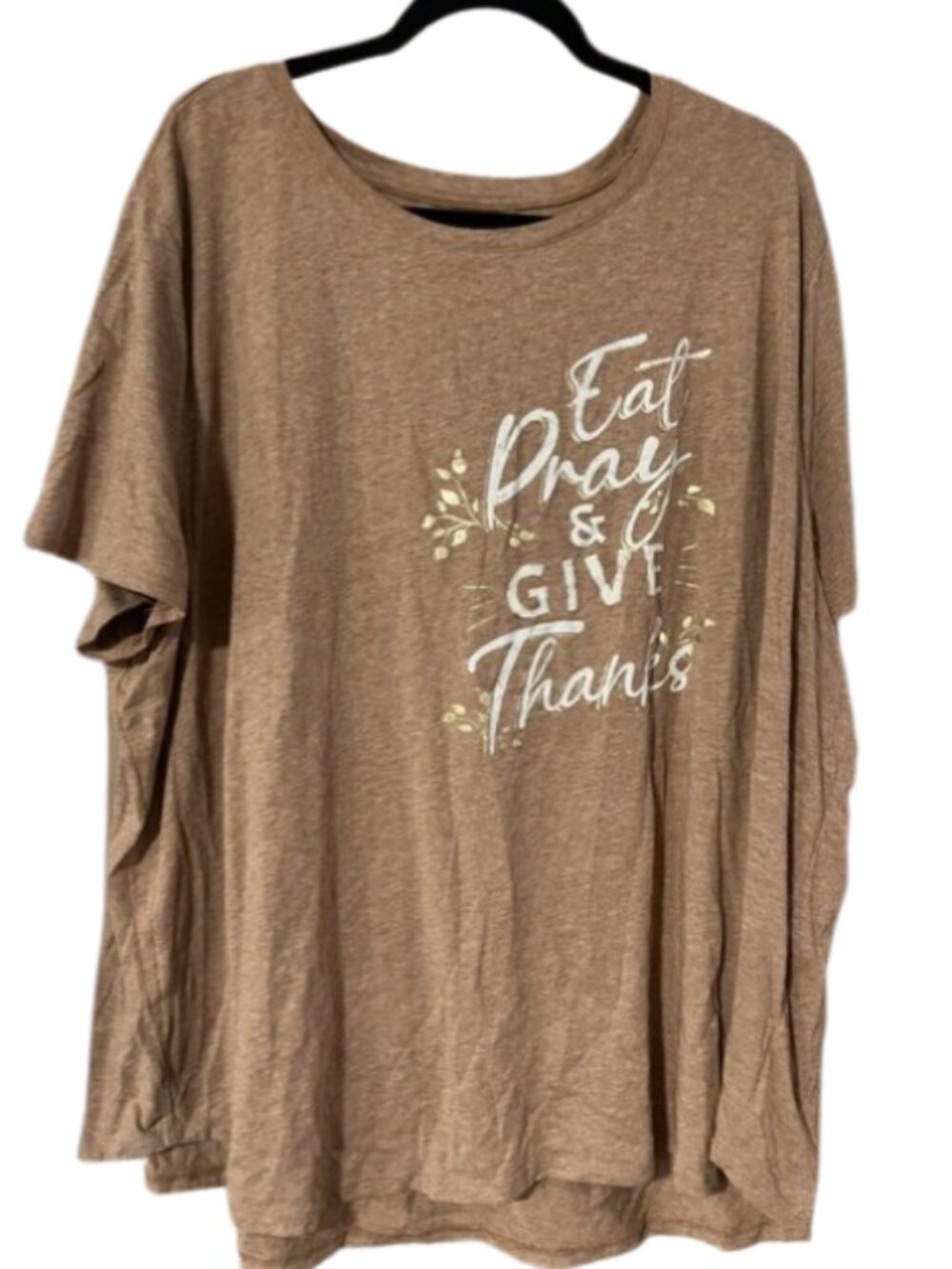 Maurices plus size graphic tee features a brown heather color sz 4X